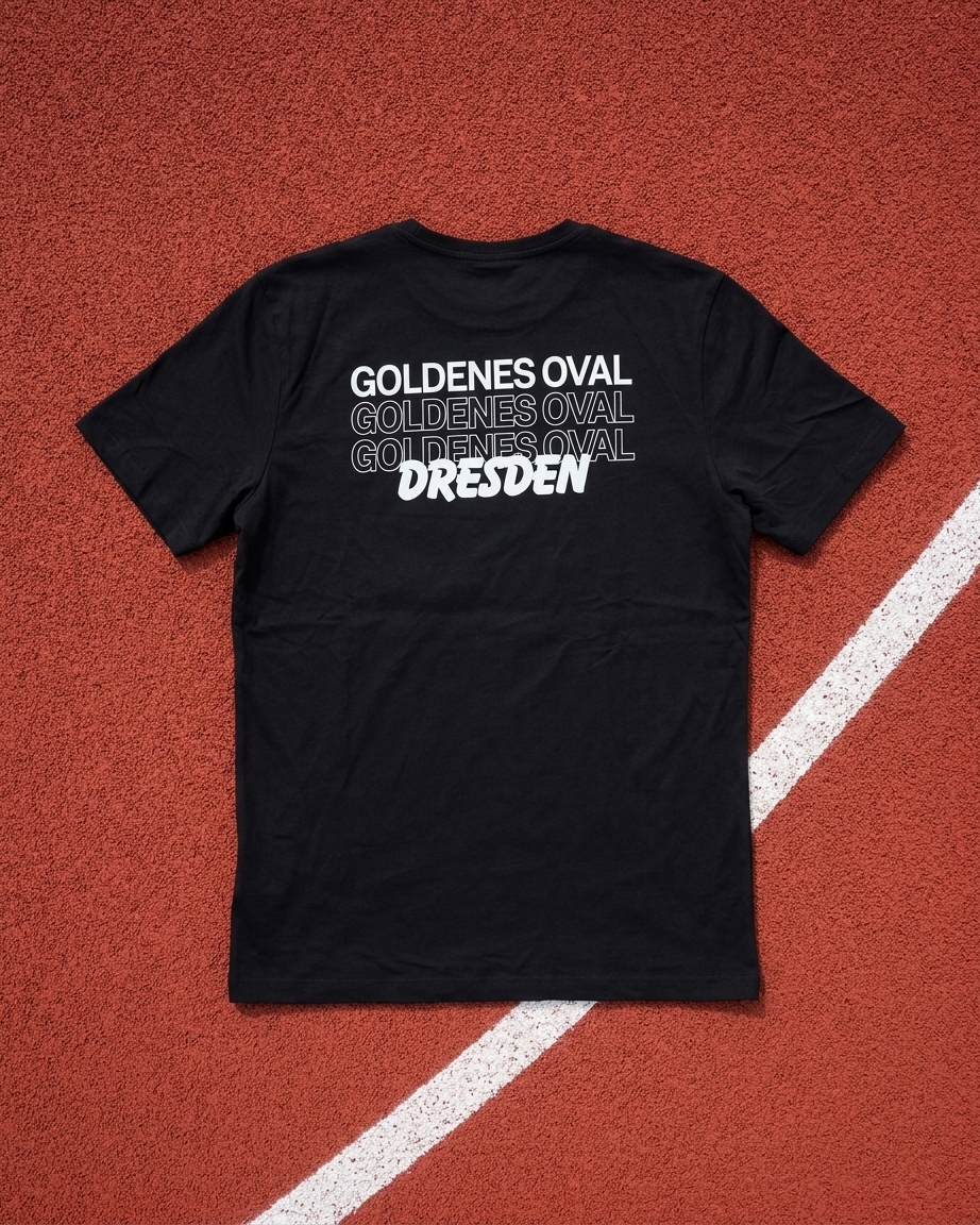 Goldenes Oval Eventshirt - Schwarz
